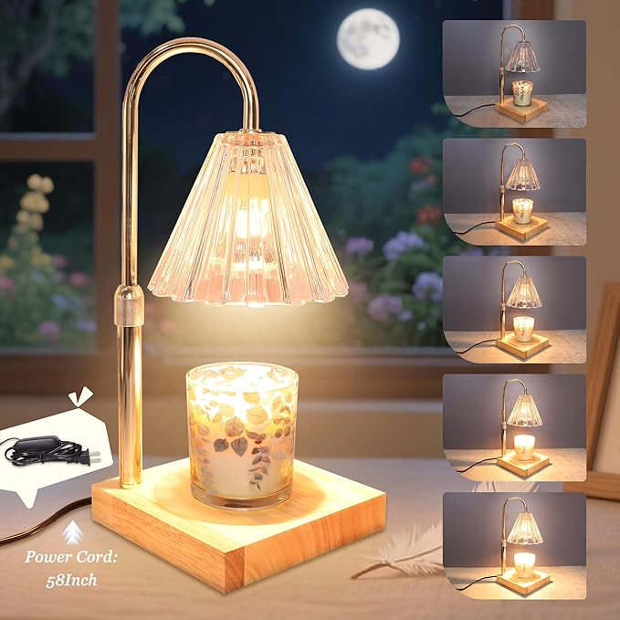 Candle Warmer Lamp with Electric Timer Dimmer Adjustable Height, Room Decor Scented Wax Melt House Warming Idea Useful, Gifts for Women Who Have Everything Mom Men