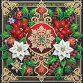 Xmas Flower 5D Special Shape Diamond Art Kits for Beginners, Christmas Winter Theme Diamonds Painting Kits for Adults,DIY Crystal Rhinestones Diamond Paintings for Home Wall Decor 12×12Inch