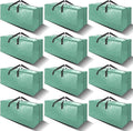 VELVETSURE 12 Pack Heavy Duty Large Moving Bags W/Backpack Straps - Strong Handles & Zippers, Storage Totes For Space Saving, Fold Flat, Alternative to Moving Box and Storage Bin, Teal