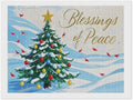 Diamond Painting Kits for Adults - Christmas Snowy Pine & Inspirational Blessings of Peace Painting DIY 5D Full Drill Diamond Dots Paintings with Diamonds Gem Art And Crafts Home Decor 12"x16"