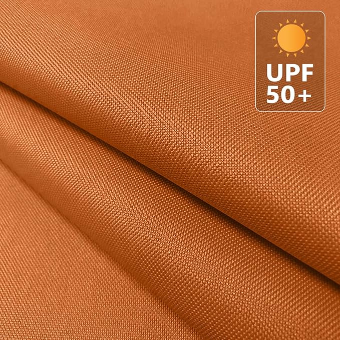 OTOEZ 600D Waterproof Canvas Fabric by The Yard, Fade & UV Resistant Outdoor Upholstery Material 58" W Water Resistant Cordura Polyester Fabric for Marine Boat Awning Tent Chairs DIY, 3 Yards Orange