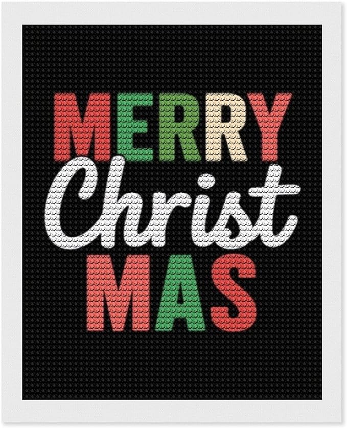 AIVKIEJK Diamond Painting Kits for Adults - Merry Christmas Painting DIY 5D Full Drill Diamond Dots Paintings with Diamonds Gem Art and Crafts Home Decor 16"x20"