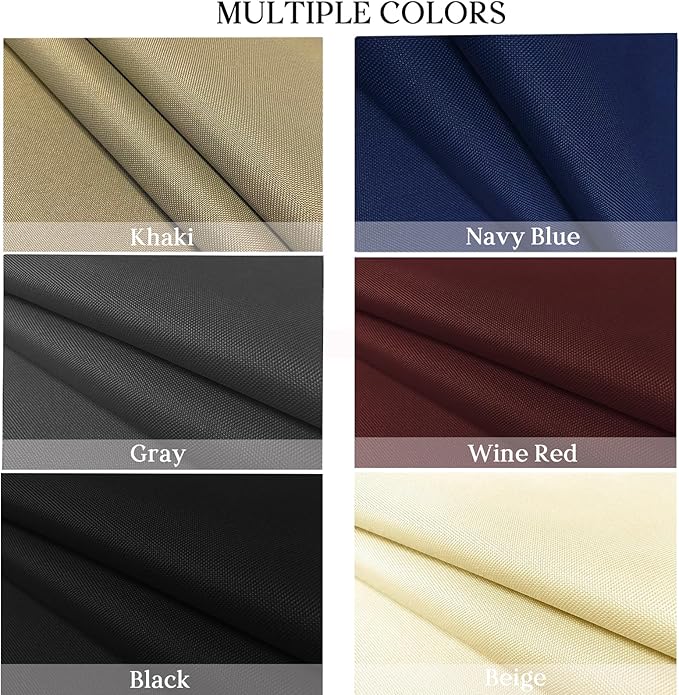 Waterproof Canvas Cloth Fabric by The Yard 60" W 600D Oxford Polyester Upholster Fabric Water Resistant Material for Outdoor Furniture Chair Cushion Cover DIY Sewing (5 Yards, Gray)