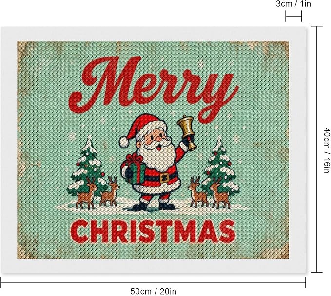 AIVKIEJK Diamond Painting Kits for Adults - Christmas Painting DIY 5D Full Drill Diamond Dots Paintings with Diamonds Gem Art and Crafts Home Decor 16"x20"