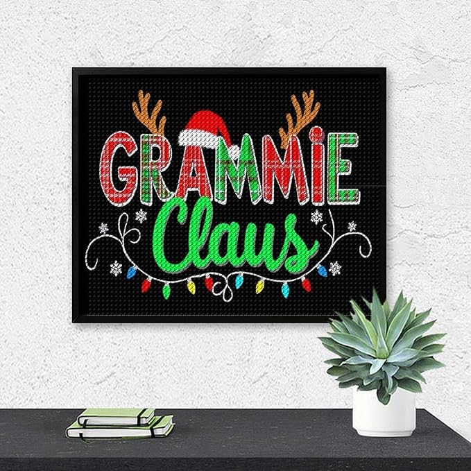 AIVKIEJK Diamond Painting Kits for Adults - Grammie Claus Grandma Christmas Xmas Painting DIY 5D Full Drill Diamond Dots Paintings with Diamonds Gem Art and Crafts Home Decor 16"x20"