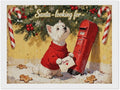 Diamond Painting Kits for Adults - Cute Scottish Terrier Christmas Westie Dog Holding Santa Letter Painting DIY 5D Full Drill Diamond Dots Paintings with Diamonds Gem Art And Crafts Home Decor 12"x16"