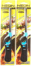 N & T Neon Utility BBQ Stick Lighters 2 Pack