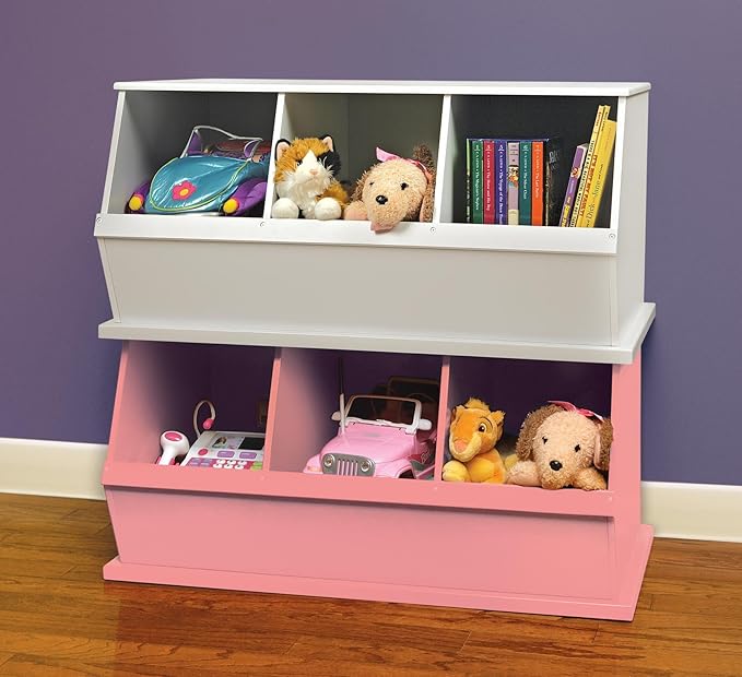 Badger Basket Three-Cubby Storage Unit – Versatile Organizer for Kids' Toys, Books, and Clothes – Durable and Stylish Design