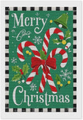 AIVKIEJK Diamond Painting Kits for Adults - Festive Merry Christmas Red Bow, Candy Cane & Bell Painting DIY 5D Full Drill Diamond Dots Paintings with Diamonds Gem Art and Crafts Home Decor 8"x12"