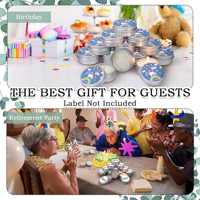 MTLEE 50 Pcs Wedding Scented Candles Gift Travel Tin Candle Aromatherapy Candle for Christmas Winter Baby Shower Favors Wedding Gifts(Cool Flavor)