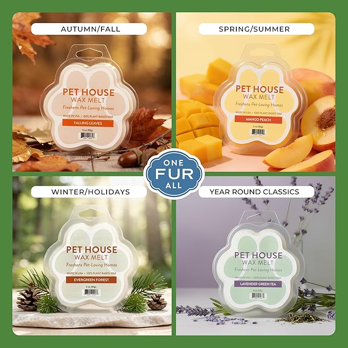 Pet House Fresh Citrus Wax Melts - Long-Lasting Scented Wax Melts Plant Based, Pet Friendly Pack of 2