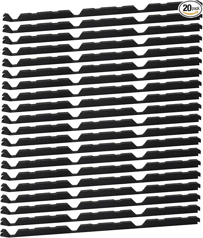 20Pcs 12 Inch Outside R Panel Foam Closure Strips -12" Replacement for Metal Corrugated Roofing Panels -3' Long Classic Rib Profile (Outside)