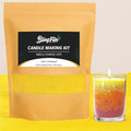 Snow Pearled Candles Sand-Refillable Sand Wax, DIY Candle Beads and Wicks, for Home Decor, Parties, Events-250g/9oz(Yellow)