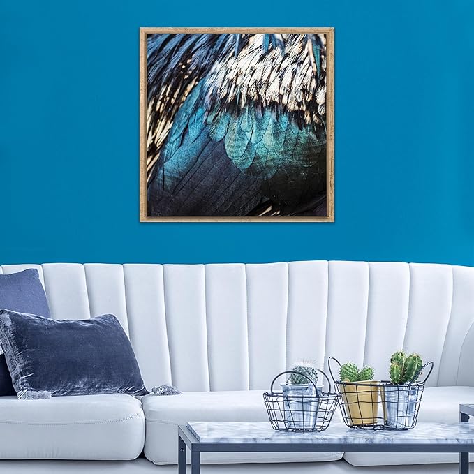 Pixy Canvas Floater Frame 39x39 for 3/4 (0.75) inch Deep Canvas Paintings/Canvas Prints/Wood Canvas Panels/Wall Art/Wall Decor/Home Decor/Artwork (Scratched Gold & Cream, 39 x 39 inch, Square)