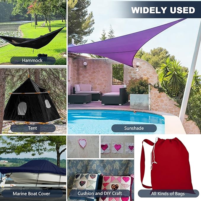 1200D Thicken Waterproof Canvas Fabric by The Yard 58" W Water-Resistant Polyester Fabric Heavy Duty Outdoor Upholstery Material for Chair Patio Cushion Furniture Cover Sewing DIY, 5 Yards Navy Blue