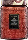Voluspa Forbidden Fig Candle, 18 oz, Coconut Wax Blend, Scented Candles for Home, 100 Hour Burn Time, Candle Jars