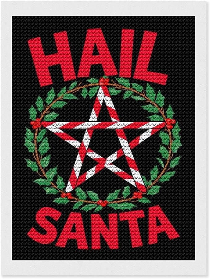 AIVKIEJK Diamond Painting Kits for Adults - Hail Santa Christmas Painting DIY 5D Full Drill Diamond Dots Paintings with Diamonds Gem Art and Crafts Home Decor 12"x16"
