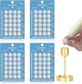 Taper Candle Sticky Dots - White Wax Candle Adhesive Dots for Secure Candle Placement - Easy Clean and Traceless Adhesive for DIY Projects - Pack of 96