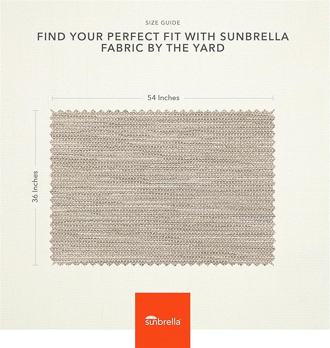 Sunbrella Outdoor Fabric by The Yard | Charmer Limestone (Textured) | Official Sunbrella Seller | Indoor or Outdoor Upholstery Fabric for Chairs, Cushions, Drapery, Pillows, Furniture