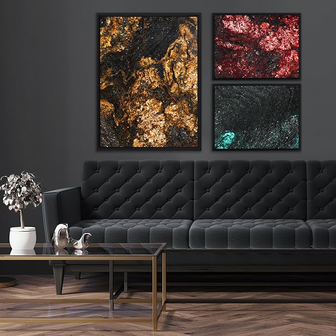 Pixy Canvas Floater Frame 26x28 for 3/4 (0.75) inch Deep Canvas Paintings/Canvas Prints/Wood Canvas Panels/Wall Art/Wall Decor/Home Decor/Artwork (Black, 26 x 28 inch, Portrait)