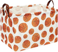 Rectangle Baksetball Print Storage Basket, Books Box, Room Decor,Gift Basket(Basketball)