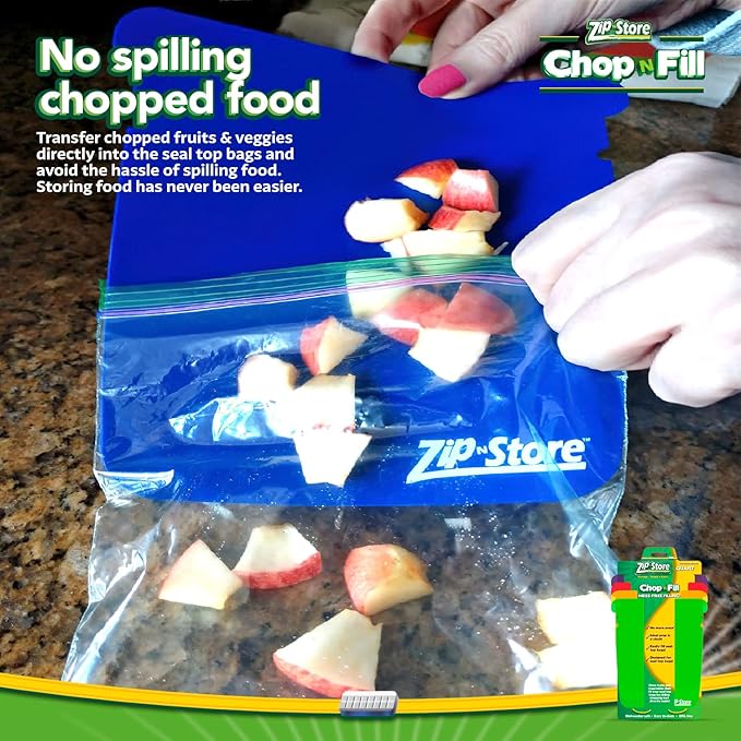 Chop n Fill - Flexible Meat Cutting Boards Set, BPA Free Plastic Chopping Board, Non Slip Mini Camping Cutting Mat, Dishwasher Safe - Perfect Chopping Boards for Kitchen - Set of 4