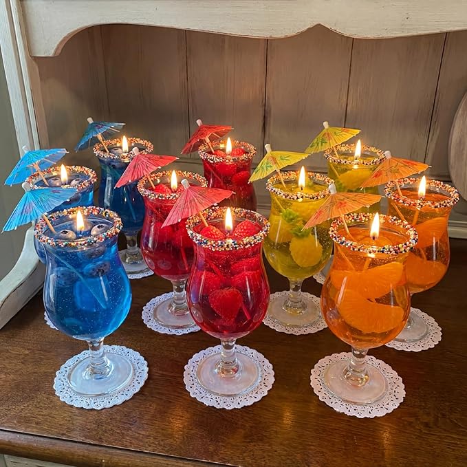 Heigble 3.3 lb Gel Wax for Candle Making Candle Making Kit with 5 Fruit Silicone Molds Wick Stickers and Liquid Dye DIY Clear Jelly Make Candles DIY Supplies for Party Supplies