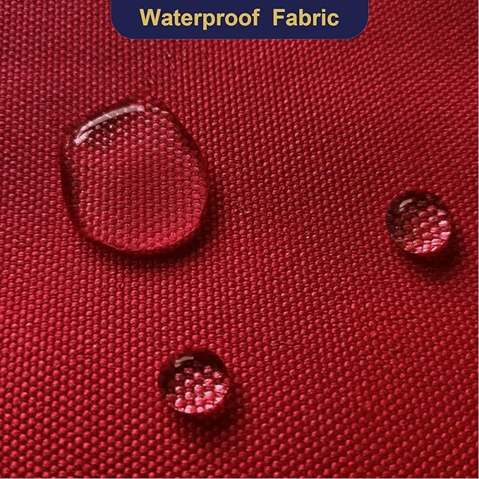 Foreate Waterproof Canvas Fabric by The Yard 600D Upholstery Fabric for Chairs 58" Wide Indoor Outdoor Water Resistant Canvas Polyester Material Sewing DIY Cloth, 3 Yards Red