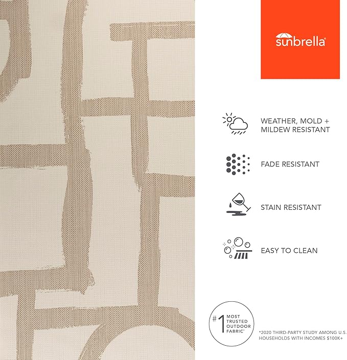 Sunbrella Fabric by The Yard | Official Sunbrella Seller | Indoor or Outdoor Upholstery Fabric for Chairs, Cushions, Drapery, Pillows, Furniture | Brushstroke Stucco