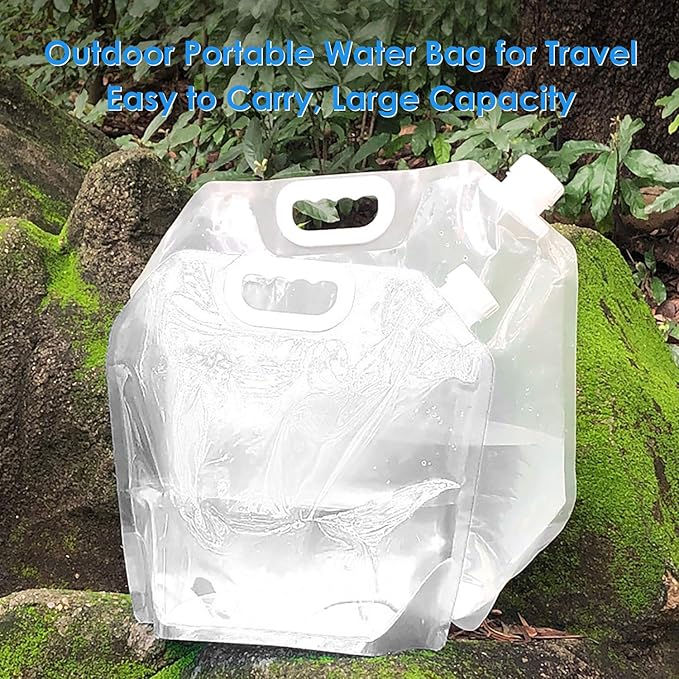 Collapsible Water Tank Container Bag, BPA Free Outdoor Folding Water Storage Carrier for Backpacking Camping Hiking Picnic BBQ Hurricane Flood Earthquake Emergencies