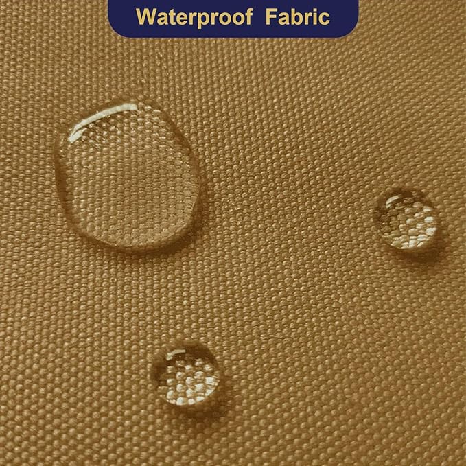 Foreate Waterproof Canvas Fabric by The Yard 600D Upholstery Fabric for Chairs 58" Wide Indoor Outdoor Water Resistant Canvas Polyester Material Sewing DIY Cloth, 10 Yards Light Brown
