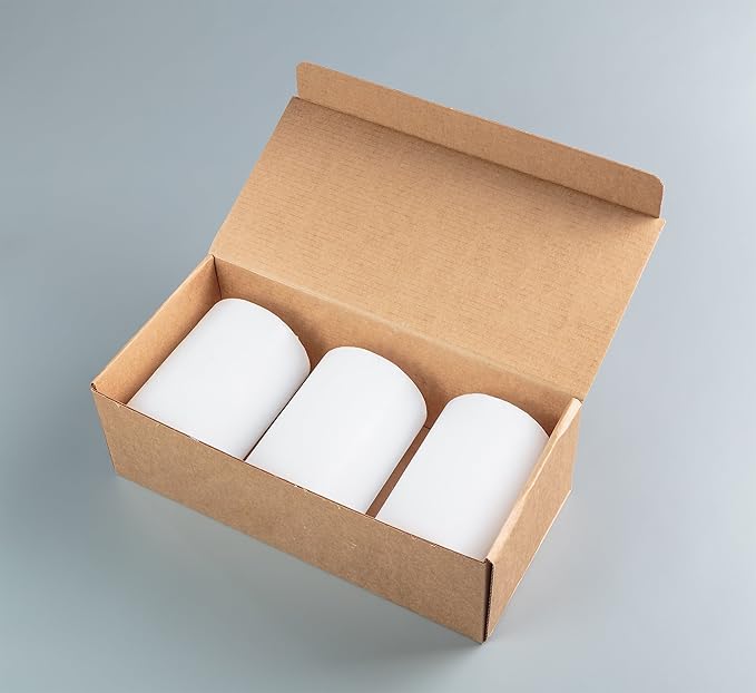 Melt Candle Pillar Candles, 3 Pack - Unscented Candles for Home, Church, Weddings, & More - 3" x 4", White
