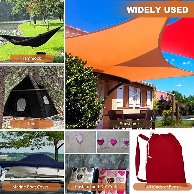 1200D Thicken Waterproof Canvas Fabric by The Yard 58" W Water-Resistant Polyester Fabric Heavy Duty Outdoor Upholstery Material for Chair Patio Cushion Furniture Cover Sewing DIY, 2 Yards Orange