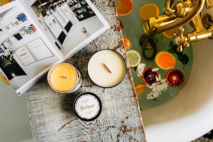 Fontana Candle Co. Celebration Collection, Happy Birthday Gift – 9oz Scented Candles Made with Beeswax, Coconut Oil & Pure Essential Oils – Wood Wick, 35+ Hrs Clean Burn – Non-Toxic Candles for Home