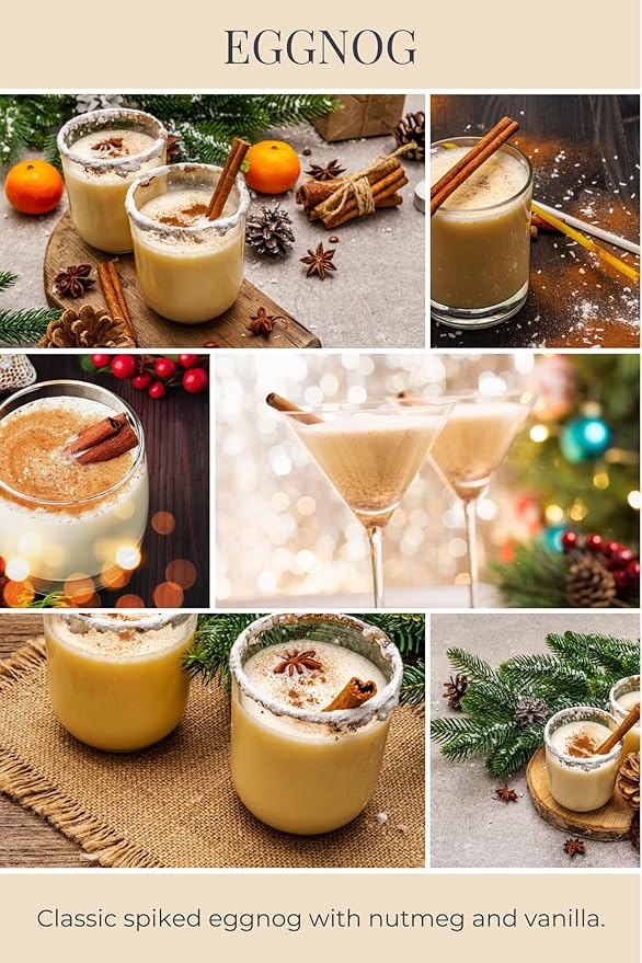 Eco Candle Co. Recycled Candle, Eggnog, 8 oz. - Scents of Classic Eggnog, Nutmeg, & Vanilla - 100% Soy Wax, No Lead, Kraft Paper Label & Lid, Hand Poured, Phthalate Free