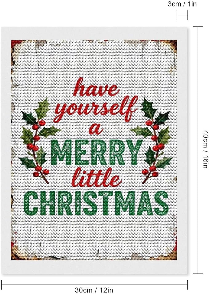AIVKIEJK Diamond Painting Kits for Adults - Merry Christmas Santa Painting DIY 5D Full Drill Diamond Dots Paintings with Diamonds Gem Art and Crafts Home Decor 12"x16"