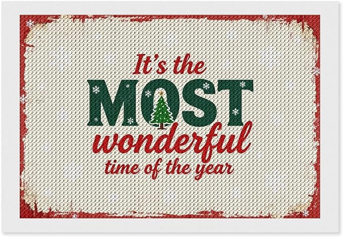 Diamond Painting Kits for Adults - Quote & Christmas Tree Humorous Most Wonderful Time of The Year Painting DIY 5D Full Drill Diamond Dots Paintings with Diamonds Gem Art And Crafts Home Decor 8"x12"