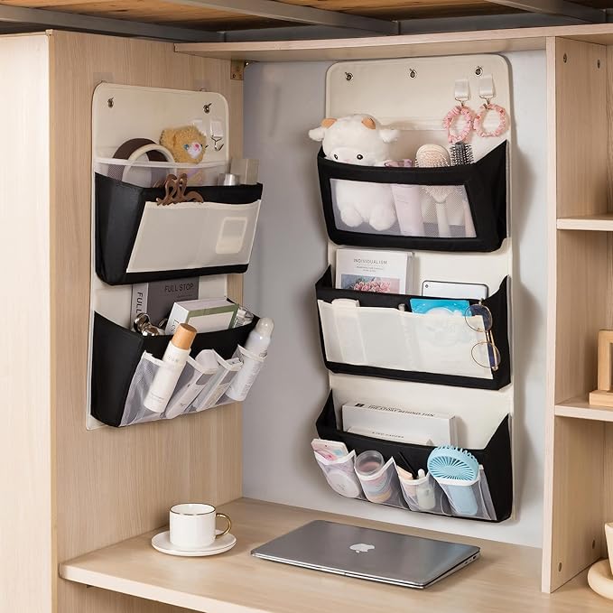 Hanging Organizer Storage Bag Foldable, Space-Saving Closet Organizer Hunging with Multiple Pockets, for Accessories, Sturdy, Durable, and Easy to Hang, Perfect for Bedrooms Dorms or Travel