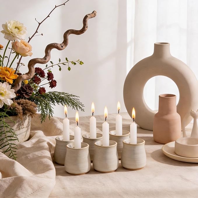Viyffo 40 Pack White Chime Taper Candles, 4 Inch Mini Unscented Dripless Spell Candles, 1.5 Hour Burn Time for Rituals, Meditation, Prayer, Intention Setting, Altar & Home Décor