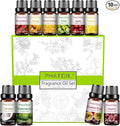 PHATOIL 10Pcs Fruity Fragrance Oil Set, Coconut, Cherry, Apple, Strawberry, Mango Oils for Candle Making, Freshie Scents for DIY Soap Making, Diffuser Oil Scents Set