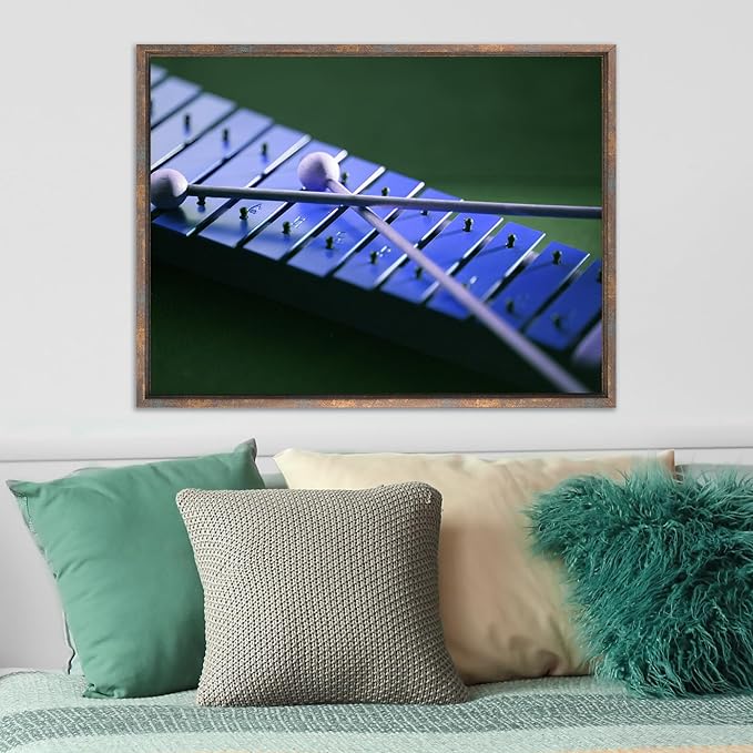 Pixy Canvas 24x36 inch Floater Frame for Canvas Paintings. 12 Colors. Floating Frame fits 5/8", 3/4" & max 7/8" Deep Stretched Canvas & Wood Panels (Rusty Blue, 24 x 36 inch)