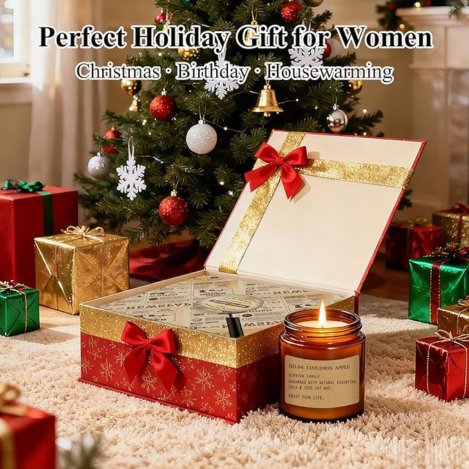 12 Pack Aromatherapy Candles for Home Scented, Aromatherapy Jar Candle Gifts for Women, Natural Soy Wax Amber Candle Set, Scented Candles Set for Birthday Day Present