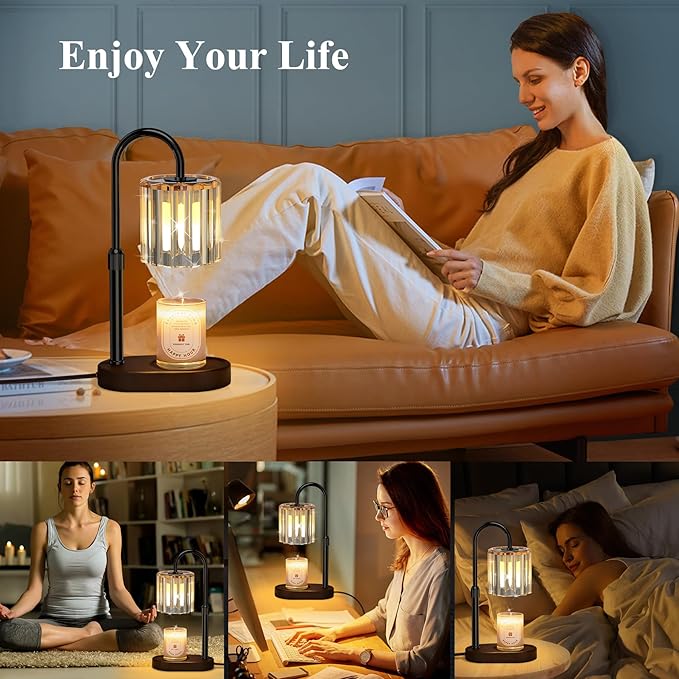 Lukasa Candle Warmer Lamp with Timer and Dimmer, Adjustable Height Candle Warmer for Candle, Birthday Gifts for Women Men, Mothers Day Gifts for Mom, Christmas Decor Home Room Decor, Christmas Gift