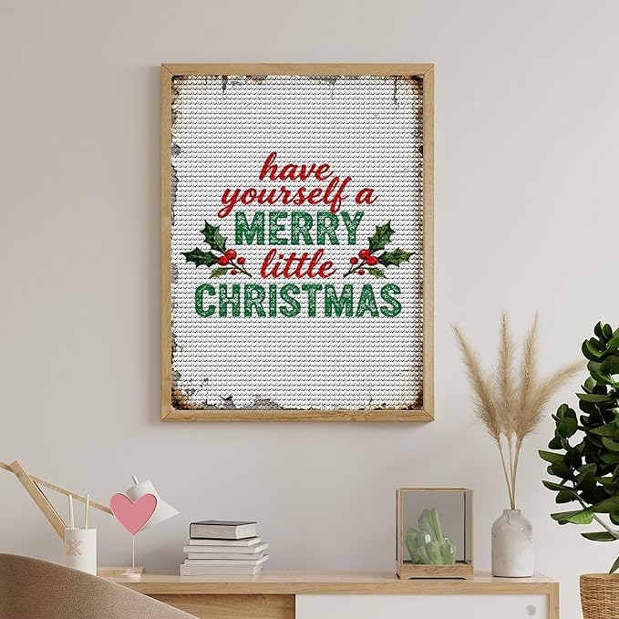 AIVKIEJK Diamond Painting Kits for Adults - Merry Christmas Santa Painting DIY 5D Full Drill Diamond Dots Paintings with Diamonds Gem Art and Crafts Home Decor 12"x16"