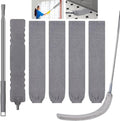 Retractable Gap Dust Cleaner, Extendable Gap Duster with 4 Microfiber Dusting Cloths Long, Under Appliances Cleaning Tools with Extendable Pole,Under Refrigerator, Furniture, High Ceiling