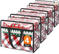 SpaceTrove Clear Clothes Storage Bags, 4 Pack Closet Organizers and Under Bed Storage Containers, Foldable Moving Bags with Zippers for Comforter, Blanket, Bedding, Duvet, PVC Packing Bags 60L