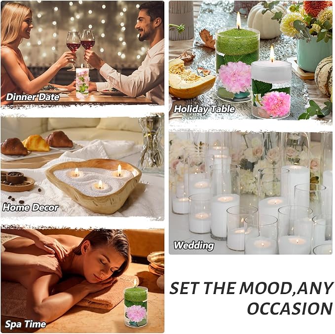 Candle Sand With Wicks, Pearled Candle Wax for DIY Candles Making, 18Oz Refillable Beads Wax Non-Toxic Natural Sand Beaded Waxs Customized Pearled Candles Making For Home Decoration Wedding Party