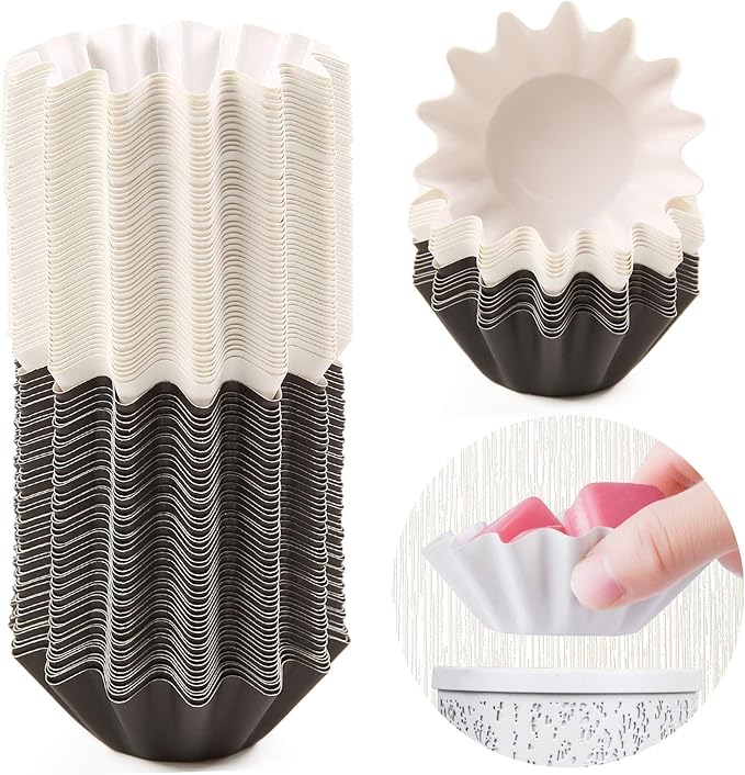 Wax Melt Warmer Liners Reusable & Leakproof Candle Warmer Liners Wax Tray for Scented Wax,Electric Wax Warmers, Plug in Warmers, Candle Warmer,Wax Melter and Wax Burner(Black 50pcs + White 50pcs)
