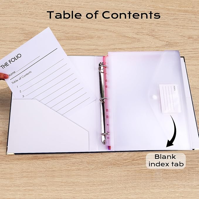 XKDOUS Document Organizer Linen Folio Folders with 9 Pockets, 3-Ring Accordion Storage Binders Expanding File Folder for Important Papers, End of Life Planner Book, in Case If I Die File Folder