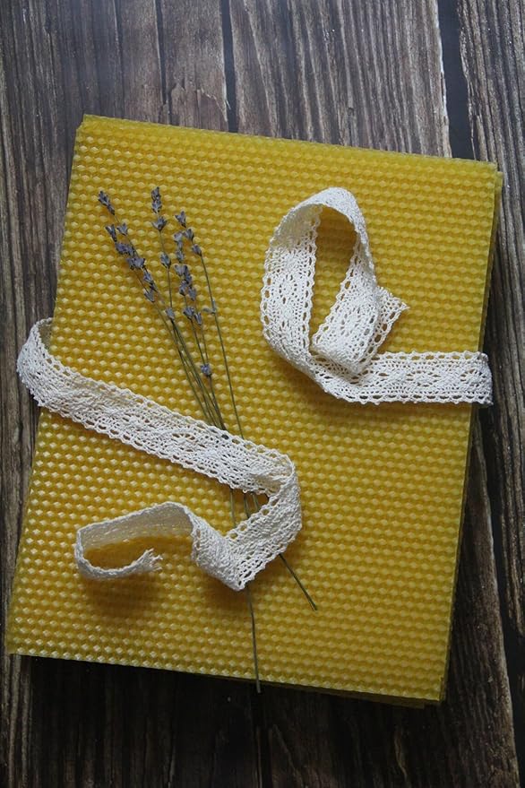 CraftersAvenue Beeswax Candle Making Kit - 20 Beeswax Sheets for Rolled Candles - Size 10 x 8 in - Candle Making Supplies - Candle Making Kit for Adults